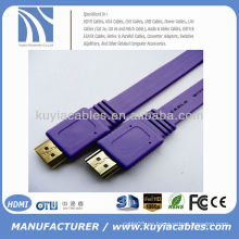 6 pies de alta velocidad HDMI cable certificado 28AWG 6FT 3D HDTV Cable 1080p - Purple